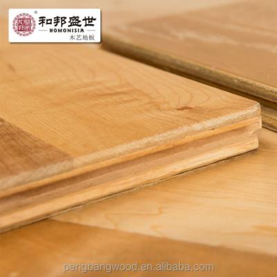 China The Commercia& Household Hardwood Maple 15mm Flooring Top Layer 4mm 3 Ply Engineered Wood Flooring for sale