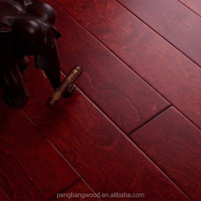 China The Commercia& household engineered flooring water resistant parquet smooth birch flooring for sale