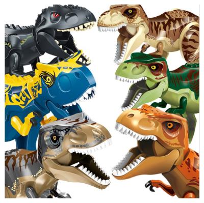 China Large REX Jurassic Park Jurassic Park plastic eco-friendly dinosaur material kid DIY brick building block compatible legoing toy for kid for sale