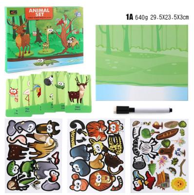 China DIY Practice 5 Styles 3D Jigsaw Puzzle Magnetic Game Writing Drawing Board Educational Toy Gift for sale