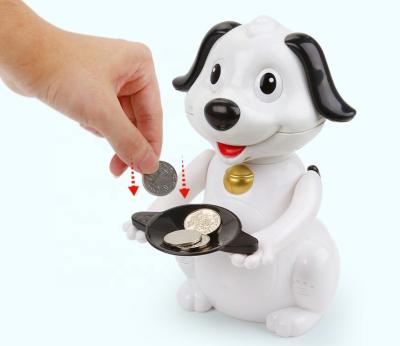 China Plastic Plastic Piggy Bank Cute Pot Panda Dog Toy Saving Coin Bank For Children for sale