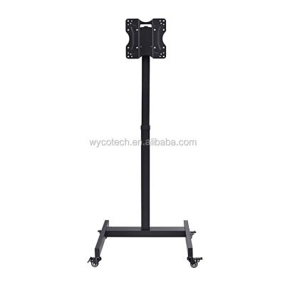 China SPCC Cold Rolled Steel 26 - 55 Inch Single Portable Mobile TV Pole Cart Bracket Bracket Wall Mount for sale