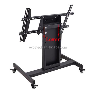 China Desktop Plasma TV Trolley Adjustable Base Height Mobile TV Stand Trolley for 40