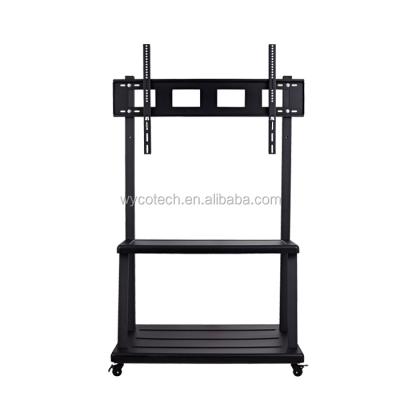 China ABS and SPCC Floor TV Stand with Double 140KG Heavy Loading Capacity for sale