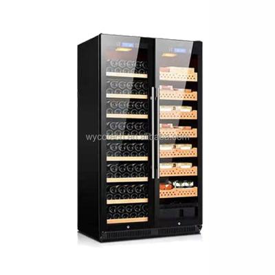 China Hotel Cigar Humidor Customized Size With Embraco Compressor And Fan Cooling Built In Installation Cigar Humidor Cabinet for sale