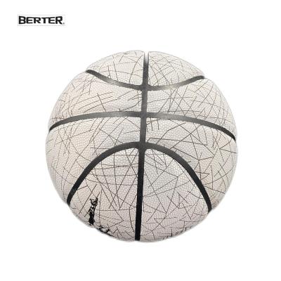 China Basketball Games Factory Wholesale Top Fashion Glow In The Dark PU Promotional Ball Customized Size 7 Basketball Ball for sale