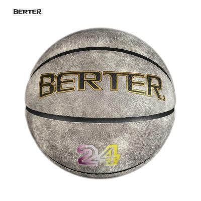 China Indoor Basketball Games Basketball Factory Customized Leather PU Material One Piece Basketball Size 6 Game One Piece Lit Official Ball 7 Leather for sale