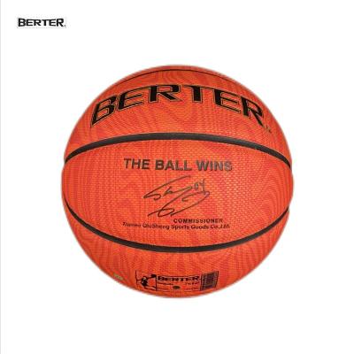 China Cool Weight Official Quality One-Piece Basketball Pu Delivery Basketball Match Ball Leather Compound Size 29.5 Nice Outdoor And Indo for sale