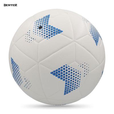 China High Quality Soccer Outdoor Sports PU Traning / Heat Bonded Leather Soccer Ball With White Arrows And Custom Logo For Official Matches And Forming SoccerBall for sale