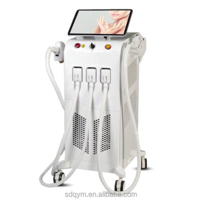 China Skin tightening high cost effective 4 in 1 Elight +808nm diode laser+ ND yag laser +RF multifunction Q-switched beauty machine for sale