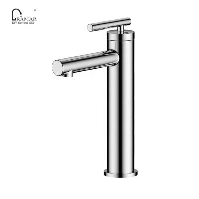 China Traditional Nano Stain Free Round Brass Water Mixer Washroom Faucet For 5 Star Hotel for sale