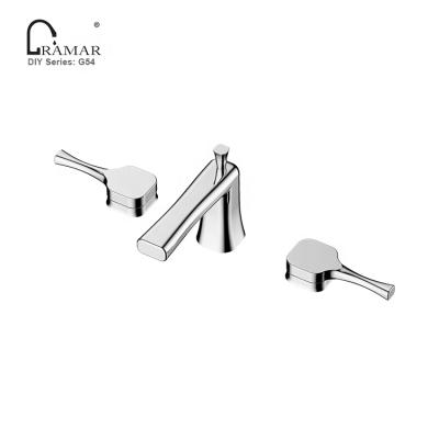 China 3 Hole Modern Luxury Bathroom NSF cUPC Widespread Basin Faucet For Hotel for sale