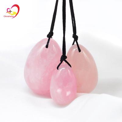 China Body Rose Quartz Crystal With Rope Yoni Eggs Handball for Vaginal Exercise Ball Floor Pelvic Muscles for sale