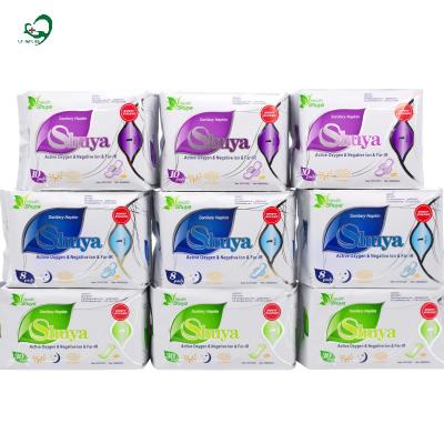 China Negative Odor Control Shuya Oxeygen Active Ion Sanitary Pad Woman Sanitary Pads for sale