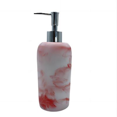 China Factory Manufacturer Luxury Marble Polyresin Bathroom Liquid Soap Dispenser Viable Bottle for sale