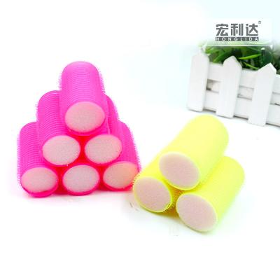 China Aluminum+PP+Nylon Fashion Style DIY Magic Easy Adhesive Colorful Sponge Hair Curler Roller for sale