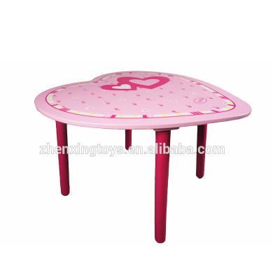 China PANEL Pink Heart Shaped Kids Wooden Dining Table for sale