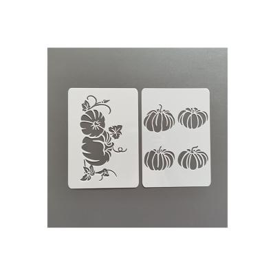 China Pumpkin Reusable Wholesale High Quality Plastic Painting Sandblasting Stencil for sale