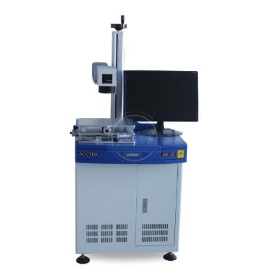 China Laser acctek ak30f 30w 50w 100w marking laser printer for metal steel marking for sale