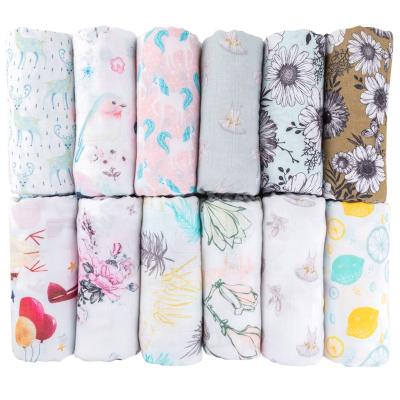 China Custom Printed Muslin Anti-Static Wrap Cover Cactus Bamboo Easy Wrap for sale