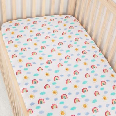 China Rainbow Baby Muslin Home Bamboo Covers Wholesale Baby Crib Sheet for sale