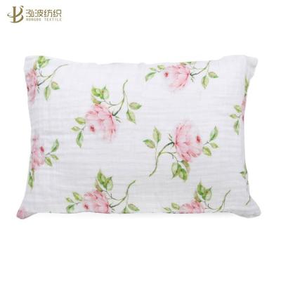 China Sustainable Digital Printing Muslin Cotton Toddler Pillow Case for sale