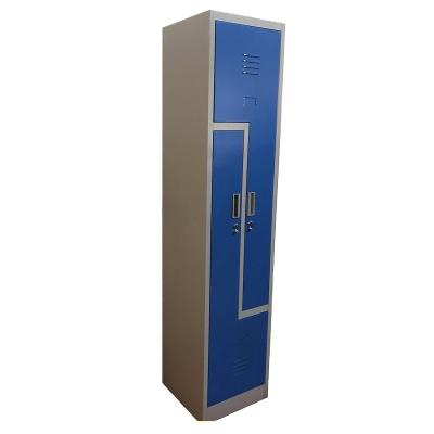 China Commercial Gym Furniture Locker Room Metal Z Door Lockers 2 Lockers Fitness Center Locker Room Spa Z Locker Industrial Blue for sale