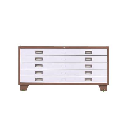 China Expandable Furniture Industrial Style Desktop Art Paper Art Paper A0 Paper Storage Cabinet Model Drawing Plan Map Chest Box Cabinet Horizontal for sale