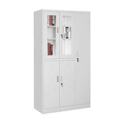 China Traditional Office Furniture Flat Pack Metal Filing Cabinet Storage Cabinet With Glass Clothes Locker Doors Hospital Filing Cabinet for sale