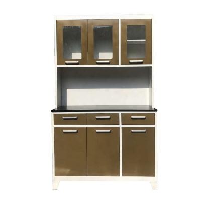 China Wholesale Steel Sheet Steel Flat Pack Kitchen Cupboards Exported To Za For Sale Botswana Metal Sideboards With Glass Doors And Drawers for sale