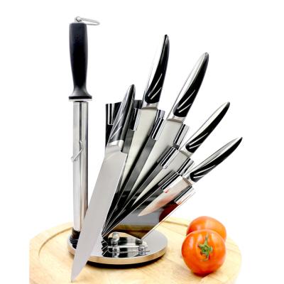 China Durable 7 Pcs ABS Handle Stainless Steel Kitchen Knife Set With Acrylic Block Customized Logo for sale