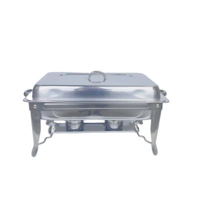 China Modern square heating food warmer set commercial kitchen equipment Hotel restaurant daily use 304 stainless steel chafing dishes buffet for sale