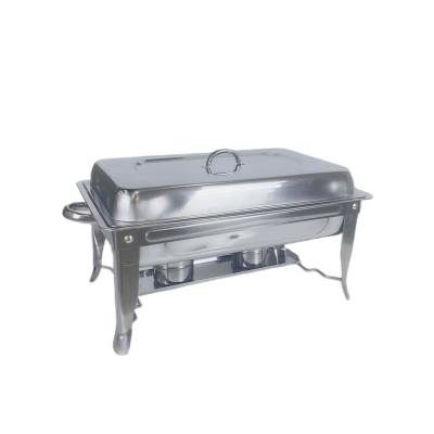 China Modern square heating food warmer restaurante equipment Hotel daily use 304 stainless steel chafing dishes buffet for sale