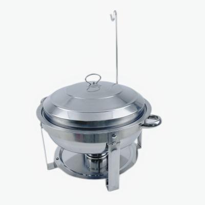 China Easily Cleaned Restaurant kitchen equipment Multi-function stainless steel round food warmer buffet stove with hanging cover for sale