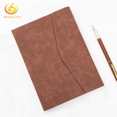 China Creative Leather Foler Spiral Sorting Business Agenda PU Diary Notebook A5 Size for sale