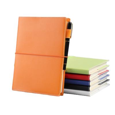 China Fashion\Comfortable\Durable Custom Leather Diary Notebook Pen Insert Bandage Notebook Hardcover PU Notebook For Office Business School for sale