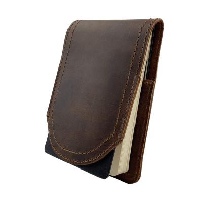 China Durable Custom Hardcover Business A5 Full Grain Leather Book Cover Stationary Journal Notebook Cover for sale