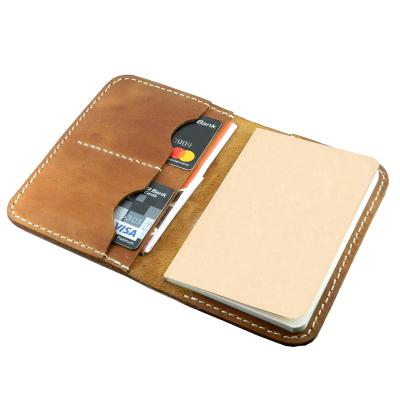 China Custom Lightweight Luxury Genuine Leather Journal Notebook Hardcover Business Planner Book Cover Organizer for sale