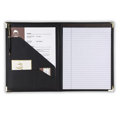 China Convenient PU Folders Conference Leather Document File Folder with Pen Holder and Card Holder for sale