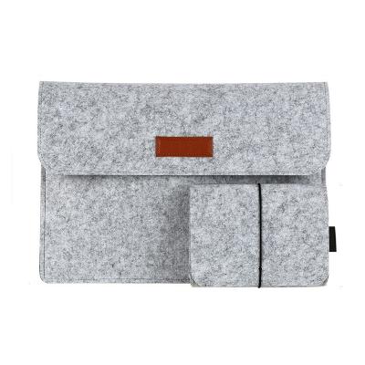 China Lightweight Custom Felt Laptop Sleeve Case For For MacBook Portable Carrying Bag With USB Pouch Bag for sale