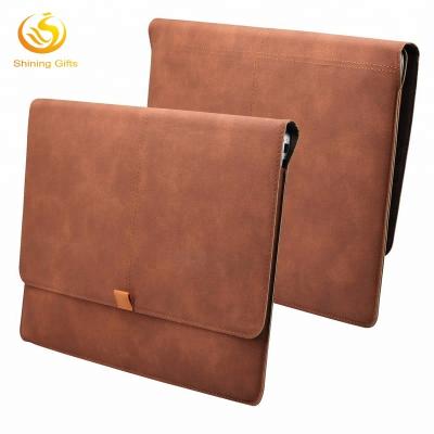 China Recyclable Custom Leather Protective Laptop Sleeve Bag Laptop Carrying Case For Macbook for sale