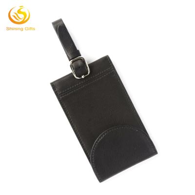 China Custom Eco-Friendly Logo Travel Name Tag Faux Leather Bag Ties Tagged Bulk Luggage for sale