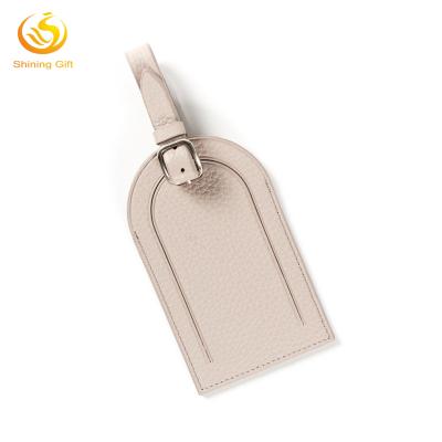 China Classic Personalized Embossed Logo Leather Bag Label Travel Airline Luggage Tags for sale