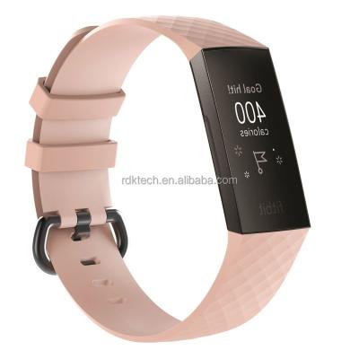 China Silicone Sports Wrist Strap For Fitbit Versa Charge 3 Se 4 Watch Band China Good Quality Strap for sale