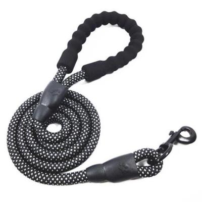 China Wholesale Thoughtful Dots Braided Pet Leash Rope Popular Padded Nylon Thoughtful Strong Handle Dog Leash for sale