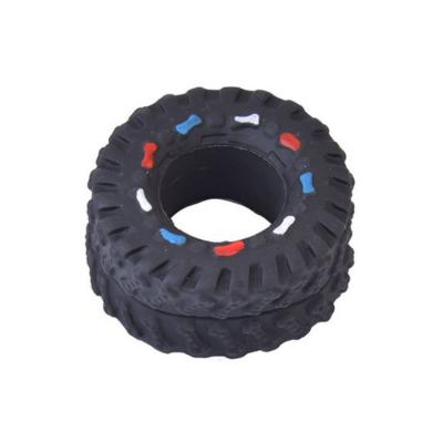 China Sustainable Design Hot Sale Squeaky Tire Healthy Pet Toy Home Outdoor Playing Vinyl Chews Dog Toy for sale