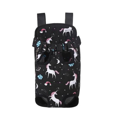 China Durable Portable Travel Pet Chest Bag Fashion Print Design Outdoor Hiking Camping Dog Cat Carrier Backpack for sale