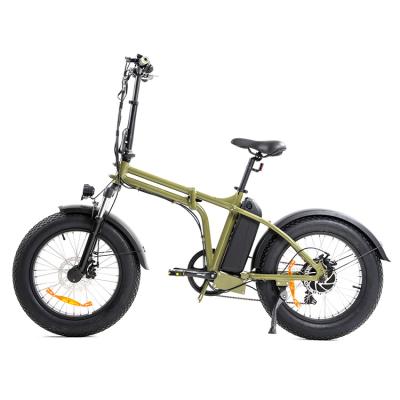 China Aluminum Alloy Green 7 Speed ​​Aluminum Alloy Folding Pedal Folding Electric Bicycle With Quick Charger for sale