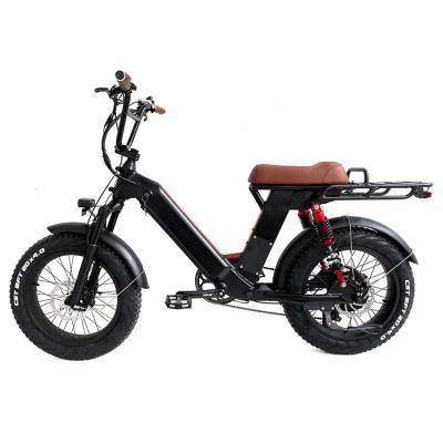 China 4 Inch Wide Aluminum Alloy Battery Design 48V 750W Motor Dual Shock Hidden Damper Fatigue Electric Mountain Bike for sale