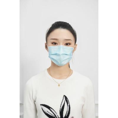 China Wholesale Reasonable Price Nonwoven Fabric Blown Fabric Blue Color / Cast 3 Ply Disposable Medical Face Mask For Adults for sale